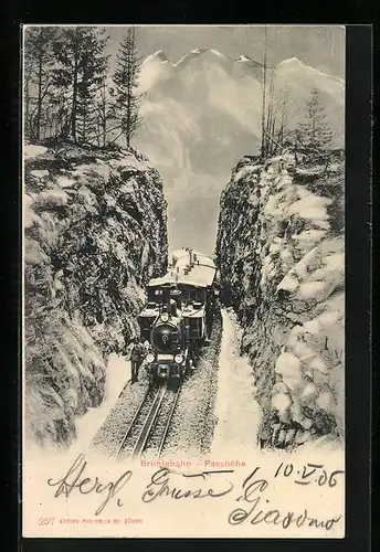 AK Brünigbahn an der Passhöhe