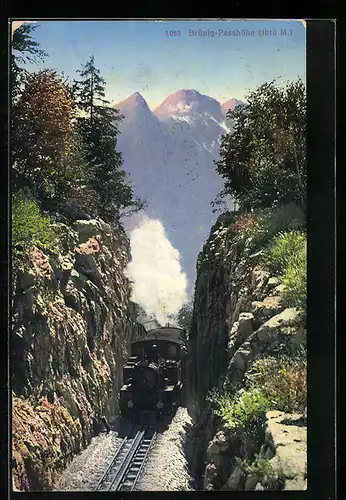 AK Brünig Bergbahn an der Passhöhe