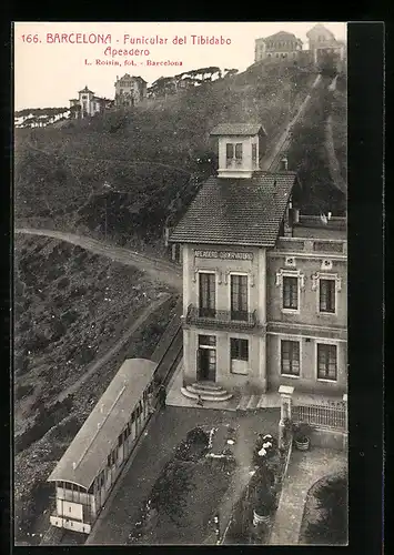 AK Barcelona, Funicular del Tibidabo Apeadero