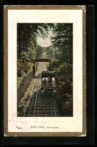 AK Ems, Malbergbahn in Richtung obere Station