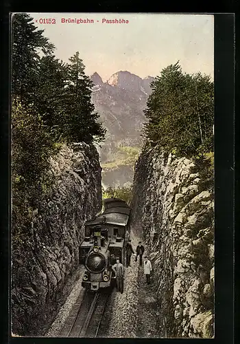 AK Lokführer an der Brünigbahn auf der Passhöhe