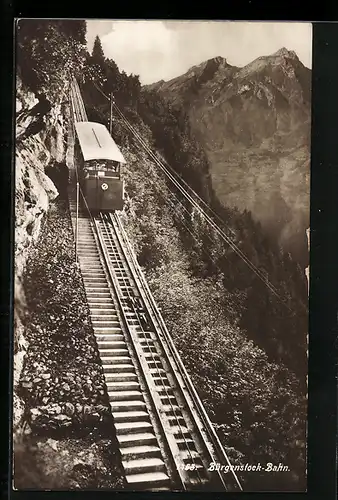 AK Blick auf die Bürgenstock-Bahn