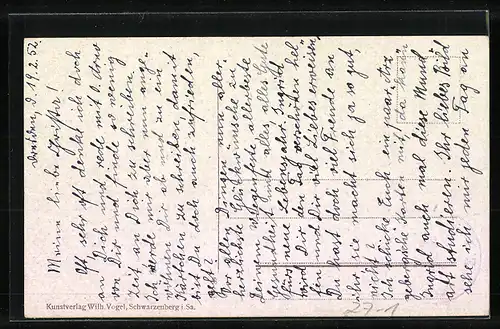 AK De Bäärleit, Lied mit Noten, Kinderpaar im Wald