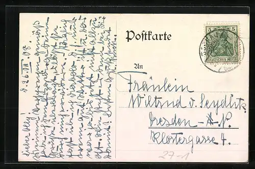 AK Bauer mit Kühen, Dr zefriedne Kiehgung Lied