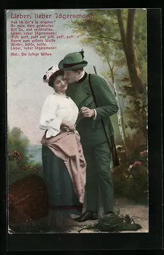 AK Jäger bei seiner Geliebten