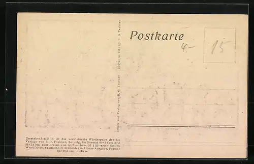 Künstler-AK Diefenbach: Per aspera ad astra, Teilbild 28, Prozession mit Palmwedel-Sänfte