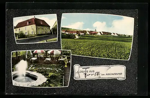 AK Forst im Aischgrund, Gasthaus zur Einkehr F. Körner, Ortsansicht