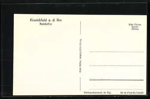 AK Kranichfeld /Ilm, Gasthaus Ratskeller