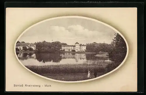 AK Rheinsberg-Mark, Schloss Rheinsberg-Mark mit Teichpartie
