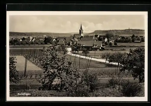 AK Renningen, Ortsansicht mit Kirche