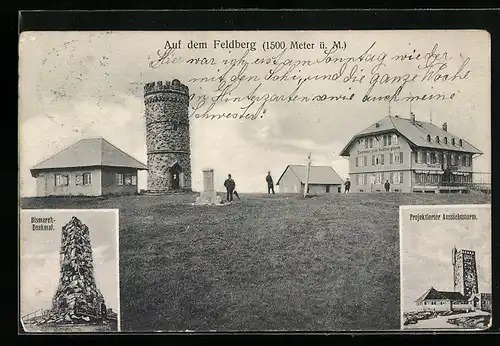 AK Feldberg, Bismarck-Denkmal und Aussichtsturm