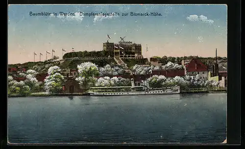 AK Werder, Dampferanlegestelle zur Bismarck-Höhe