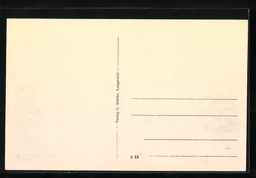 Künstler-AK Langwedel, Wohnhaus aus dem Jahre 1700