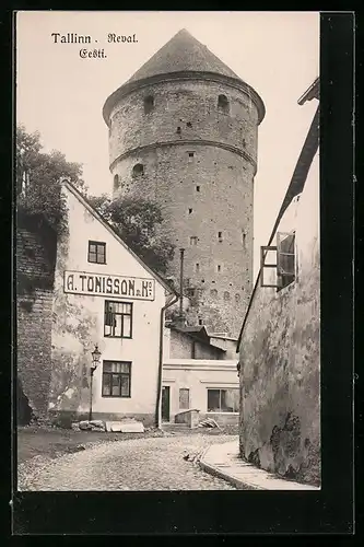 AK Tallin, Reval, Geschäft A. Tönisson, Turm