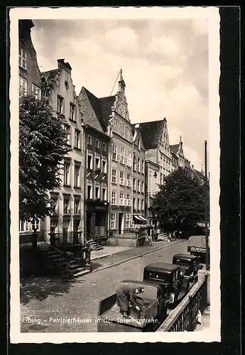 AK Elbing / Elblag, Patrizierhäuser in der Spieringstrasse