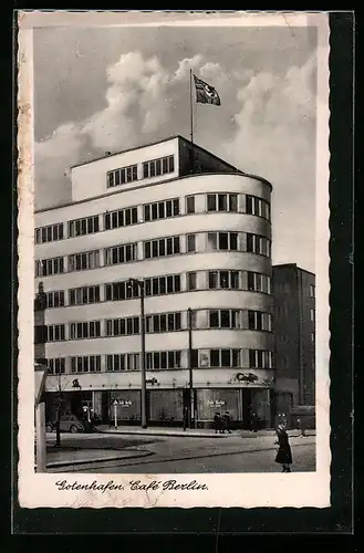 AK Gotenhafen / Gdynia, Café Berlin, 