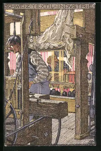 AK Bern, Schweizer Landesausstellung 1914, Schweiz. Textil-Industrie