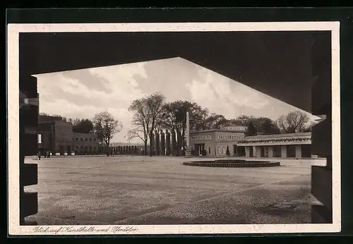AK Magdeburg, Deutsche Theater-Ausstellung 1927, Kunsthalle und Pferdetor