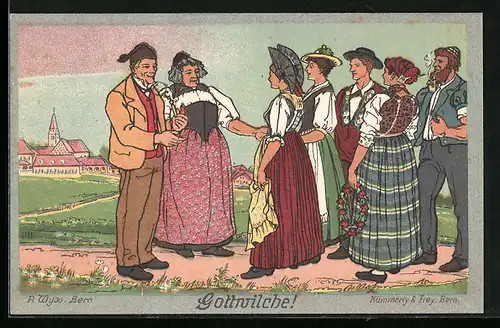 AK Bern, Landes-Ausstellung 1914, Gottwilche