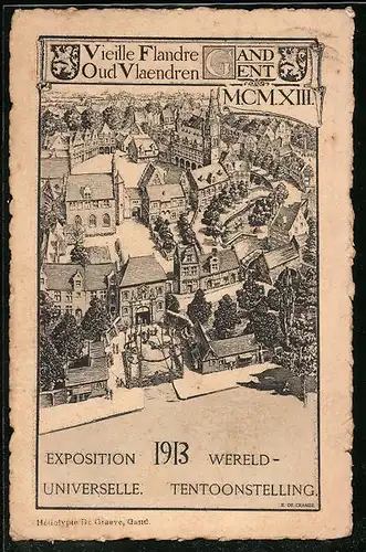 Künstler-AK Gent, Exposition Universelle 1913
