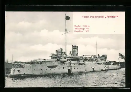AK Küsten-Panzerschiff Frithjof