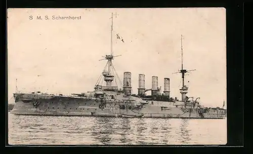 AK Kriegsschiff SMS Scharnhorst, Ostasiengeschwader