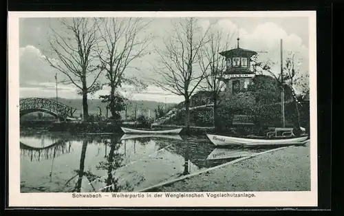 AK Schwabach, Weiherpartie in der Wengleinschen Vogelschutzanlage