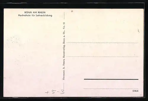 AK Bonn am Rhein, Hochschule für Lehrerbildung, Bauhaus