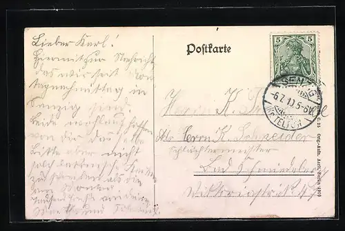 AK Senzig, Strassenpartie an der Dorfaue