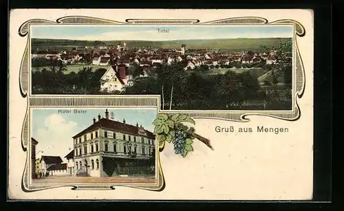 AK Mengen, Totalansicht, Hotel Baier