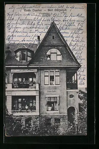 AK Bad Salzuflen, Hotel Haus Dunker in der Moltkestr. 2