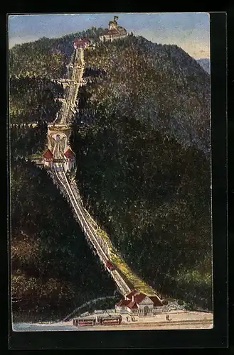 AK Baden-Baden, Drahtseilbahn a. d. Merkur