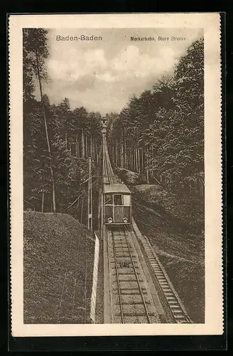 AK Baden-Baden, Merkurbahn, Obere Strecke, Bergbahn