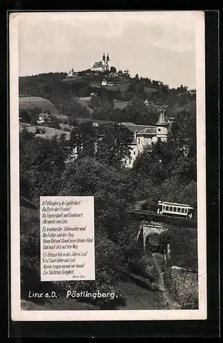 AK Linz a. D., Pöstlingberg, Bergbahn