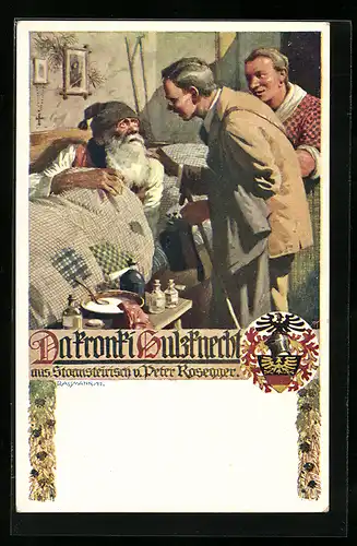 Künstler-AK Richard Assmann: Da kronki Sulzknecht, Rosegger