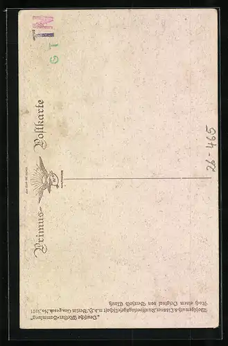 Künstler-AK Wohlgemuth & Lissner, Primus-Postkarte No. 3101, Zukunftsträume, Paar unter Tanne