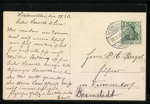 AK Vier Jäger mit erlegter Hirschkuh