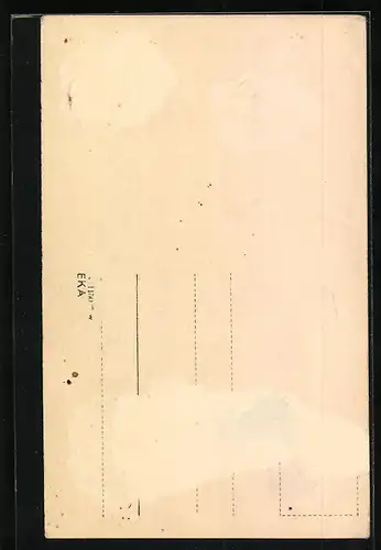 Foto-AK Drei Jäger und ein Bock