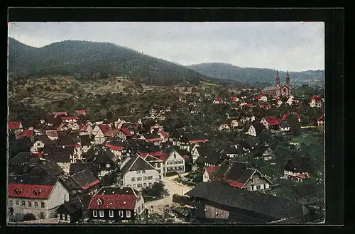 AK Forbach, Generalansicht mit dem Luftkurhotel Friedrichshof