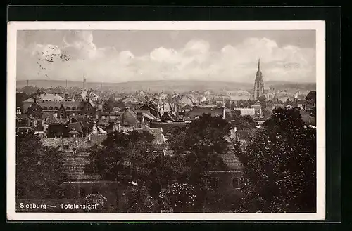 AK Siegburg, Totalansicht mit der Kirche