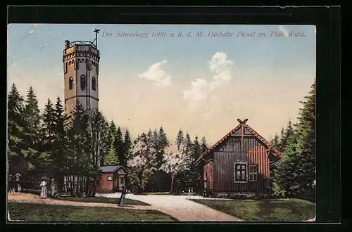 AK Gehlberg, Aussichtsturm auf dem Schneekopf