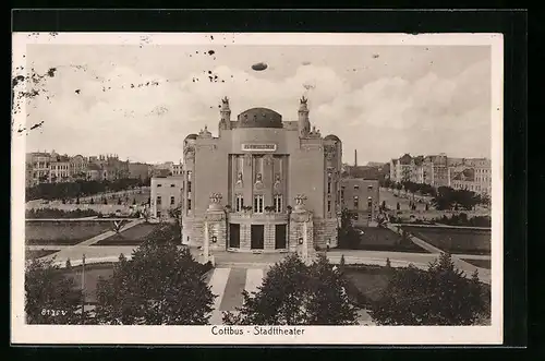 AK Cottbus, Blick auf das Stadttheater