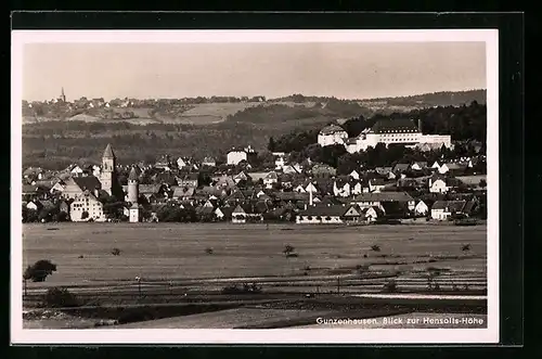 AK Gunzenhausen in Mfr., Generalansicht mit Blick zur Hensolts-Höhe