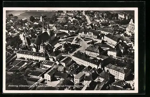 AK Altötting in Oberbayern, Fliegeraufnahme des Kapellenplatz