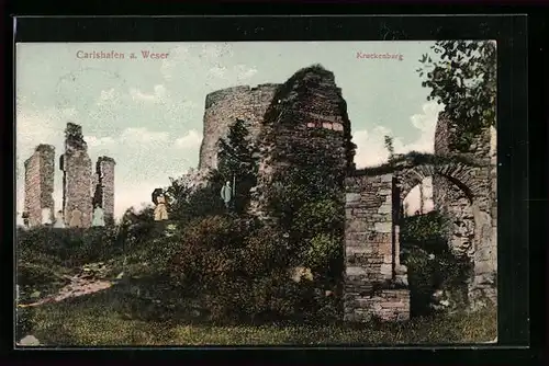 AK Carlshafen a. Weser, an der Ruine der Kruckenburg