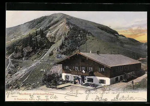 AK Wallberg-Haus, Berghotel gegen Gipfel