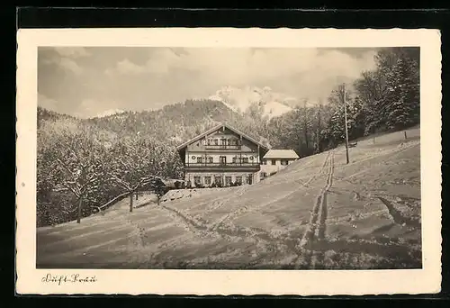 AK Törwang / Obb., Alpengasthaus Duft-Bräu im Winter