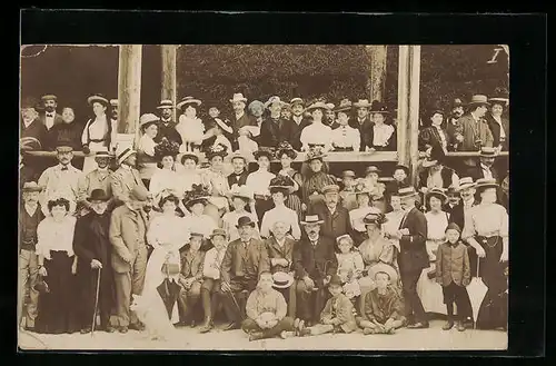 Foto-AK Bad Reichenhall, 1908, Kurgäste-Schnappschuss