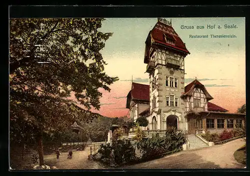 AK Hof a. Saale, Restaurant Theresienstein