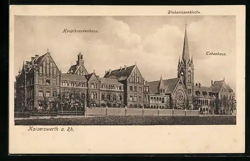 AK Kaiserswerth a. Rh., das Hauptkrankenhaus, Blick auf das Tabeahaus